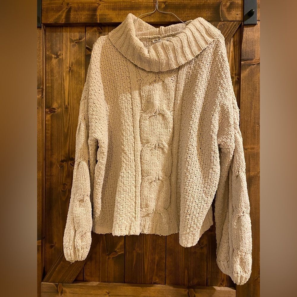 Seven 7 For All Mankind Cable Knit Sweater Women's Size XL